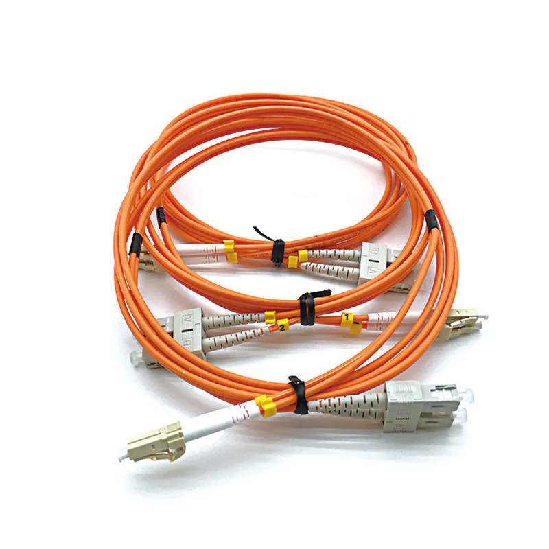 LC UPC To SC UPC Multimode Fiber Optic Cable Duplex 3.0mm LSZH OM2 850/1300nm Wavelength