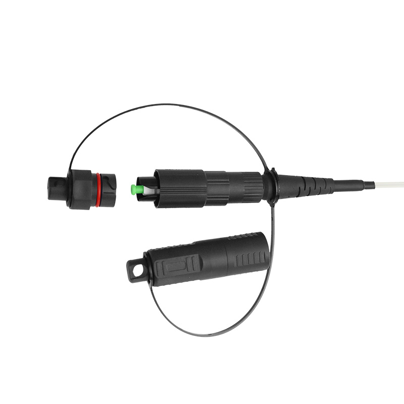 2 IN 1 IP68 Waterproof Pre-connected Fiber Optic Connector compatible with Mini SC and Optitap