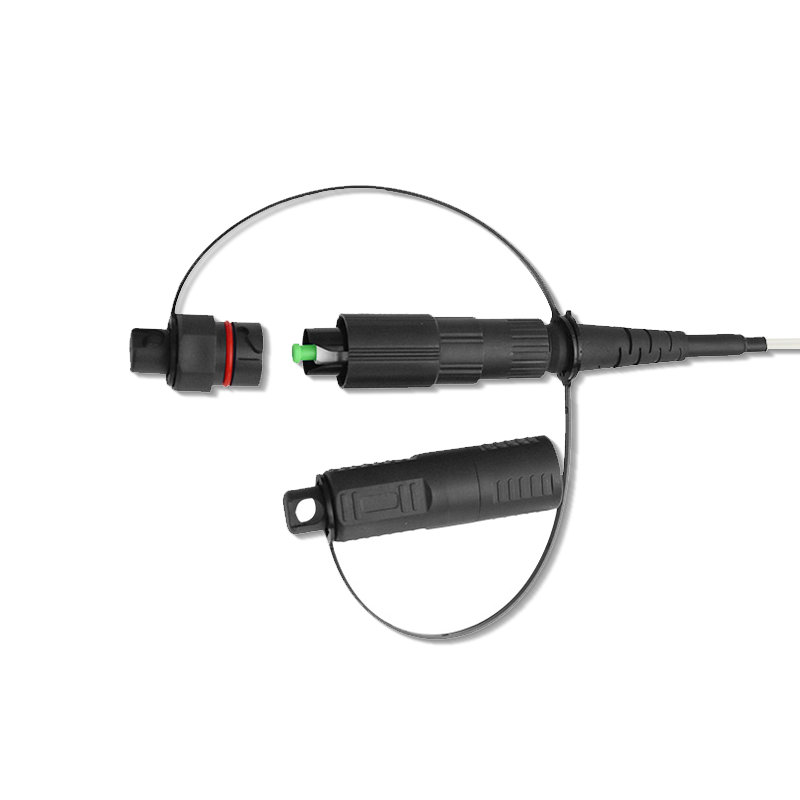 2 IN 1 IP68 Waterproof Pre-connected Fiber Optic Connector compatible with Mini SC and Optitap