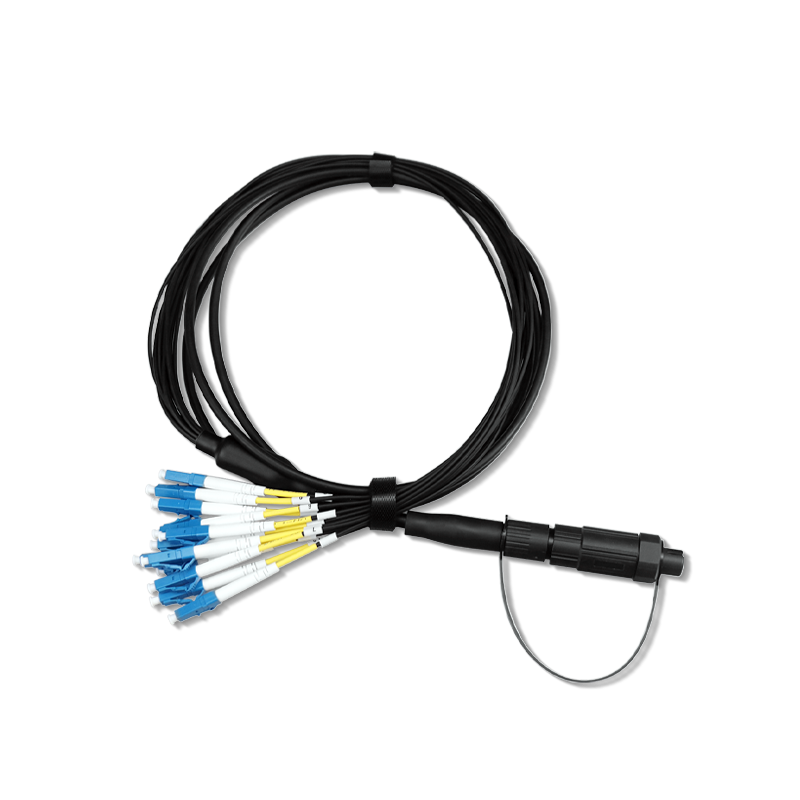 IP68 Waterproof Mini SC MPO-LC UPC FTTA Patch Cord 12 Fibers Breakout Cable