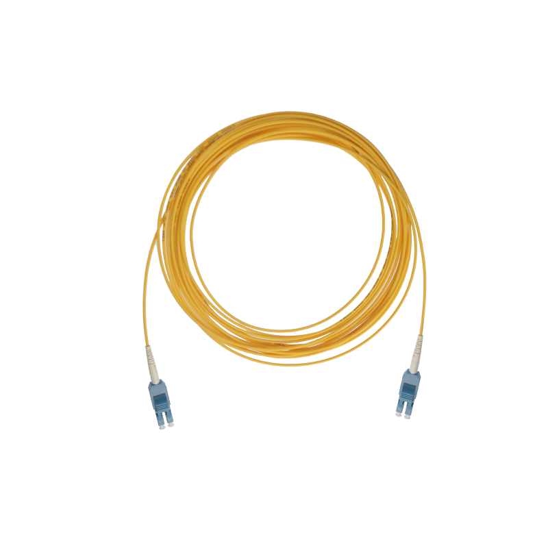 Customized Length Fiber Optic Patch Cord Uniboot LC APC Connector Yellow Fiber Optical Cable