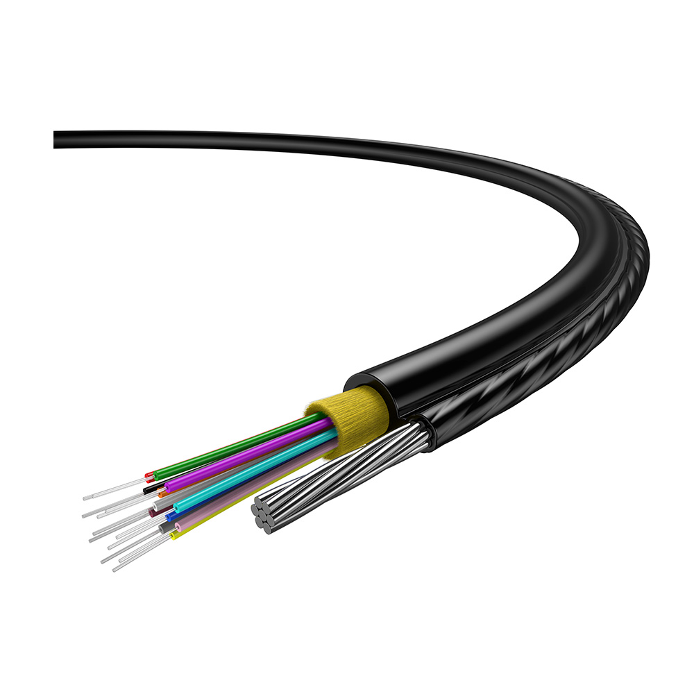 Self-Supported Round Drop Cable GJYC8H Fiber Optic Cable For FTTx