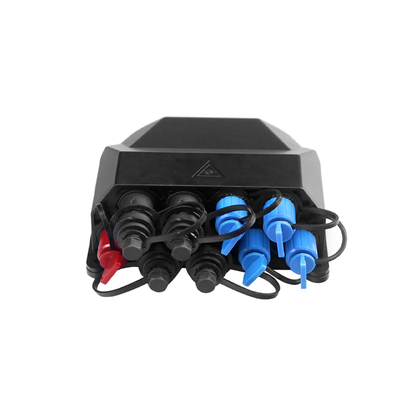 Black Waterproof SC Fiber Optic Distribution Box With Waterproof Adapter Type And IP68 Protection Level