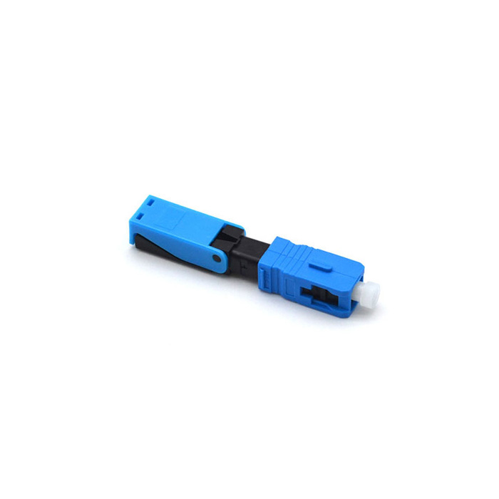 Fiber Optic Fast Connector 52mm Fiber Optic SC Connector For 2 X 3mm Drop Cables